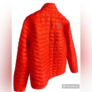 TNF The North Face Thermoball Puffer Jacket Orange Large Like New Condition